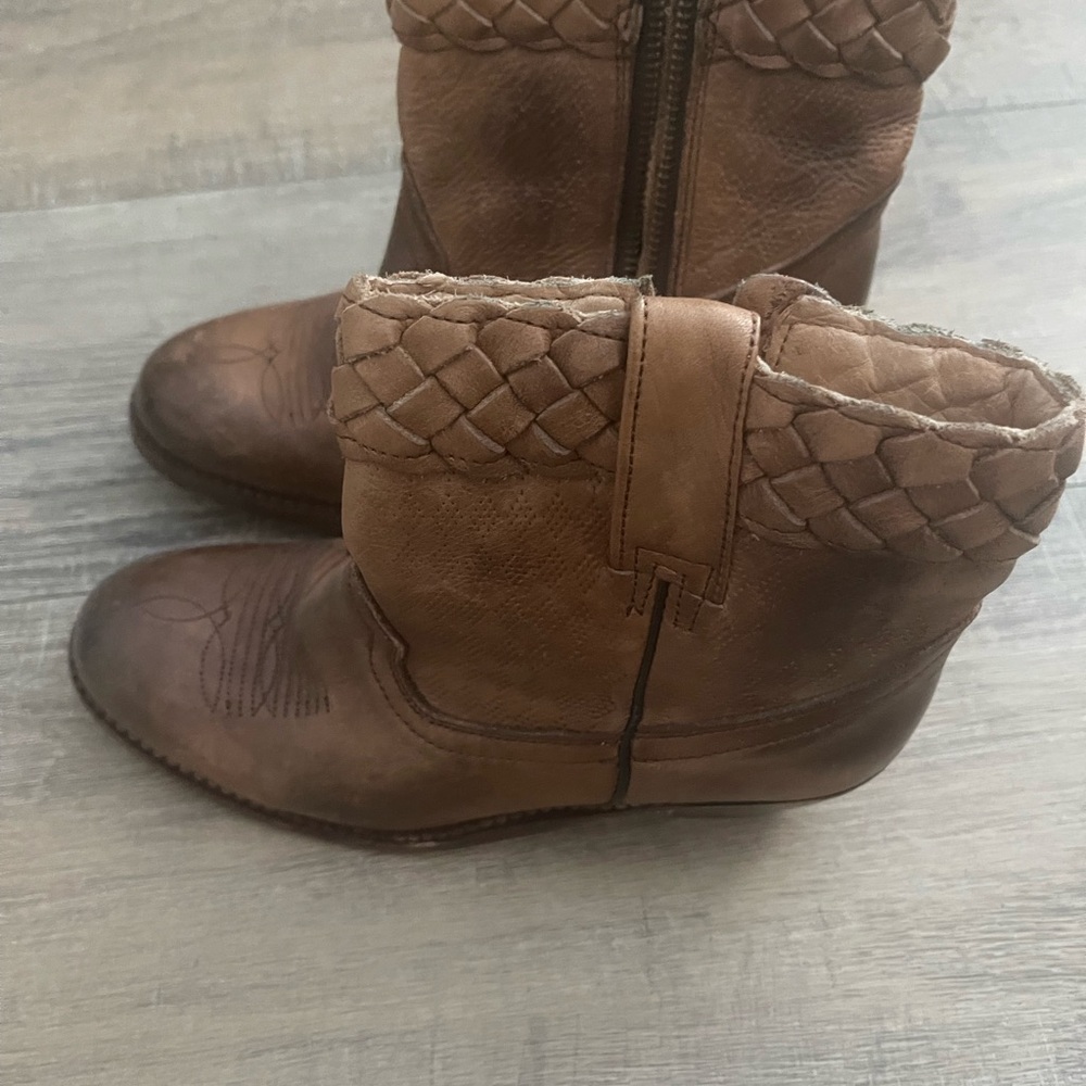 Women's Brown Leather Ankle Boots